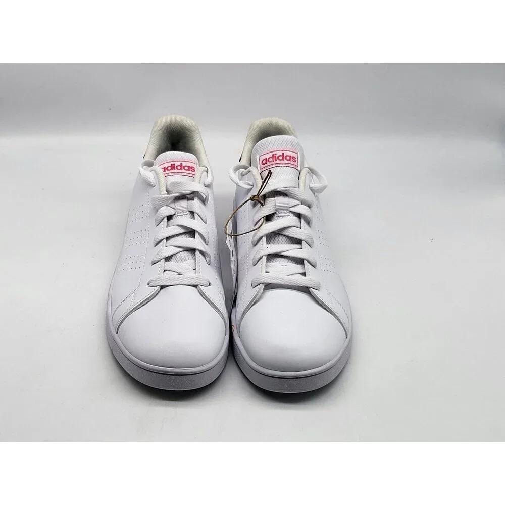 Adidas Advantage‎ K White Red Tennis Shoes Mens 6 Womens 7 Sneakers